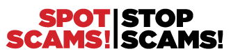 Open Spot Scams Stop Scams postcard (pdf) Spot Scams Stop Scams
